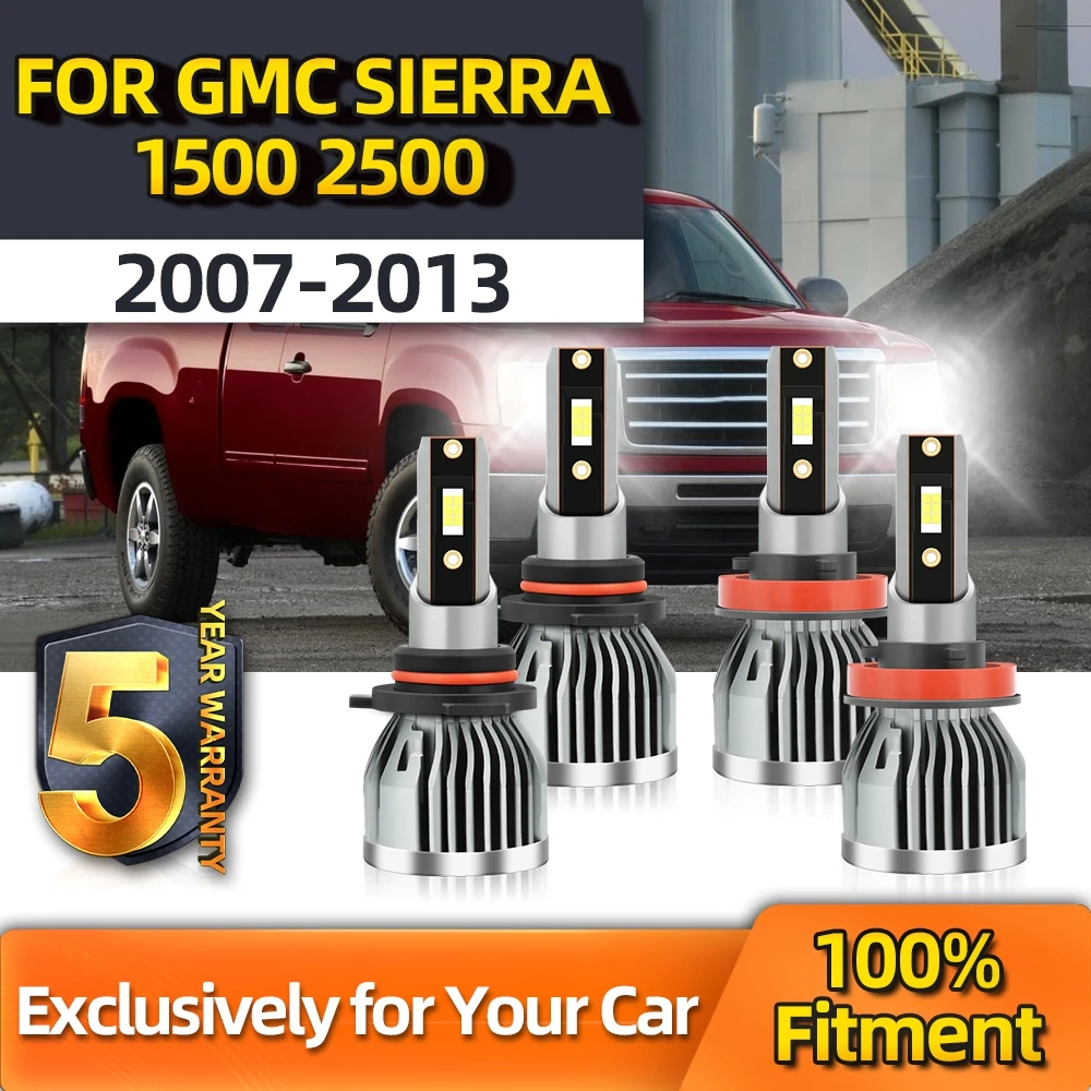 

TEENRAM For GMC SIERRA 1500 2500 CSP Chips Lamp High & Low Beam 9005 H11 Auto Conversion Replace Year 2007 2008 2009 2010-2013