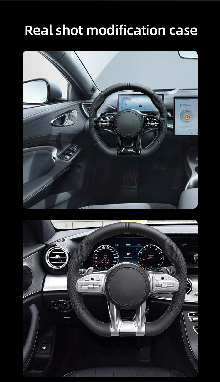 Für Mercedes Benz alle Serien Nappaleder Lenkrad W203 W204 W205 W238 W222 W212 W211 W220AMG Lenkrad Zubehör – Detail 13