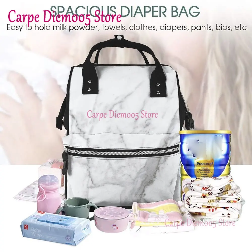 Hawaiian Pattern Flower Printed Mummy Backpack Diaper Bag Multi-Function Maternity Nappy Bags, Kid Bag with Laptop Pocket