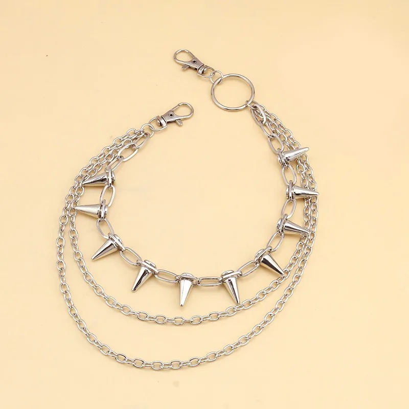 Hip Hop Punk Rock Metal Pants Waist Chain Men Women Key Chain Trousers Wallet Keychain Jeans Unisex Hip-hop Jewelry Gift