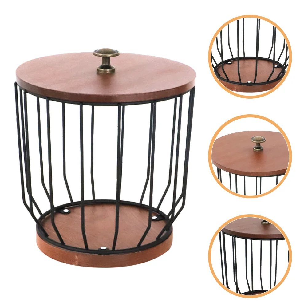 

Coffee Capsules Storage Basket Coffee Desktop Organizer Kitchen Table Basket