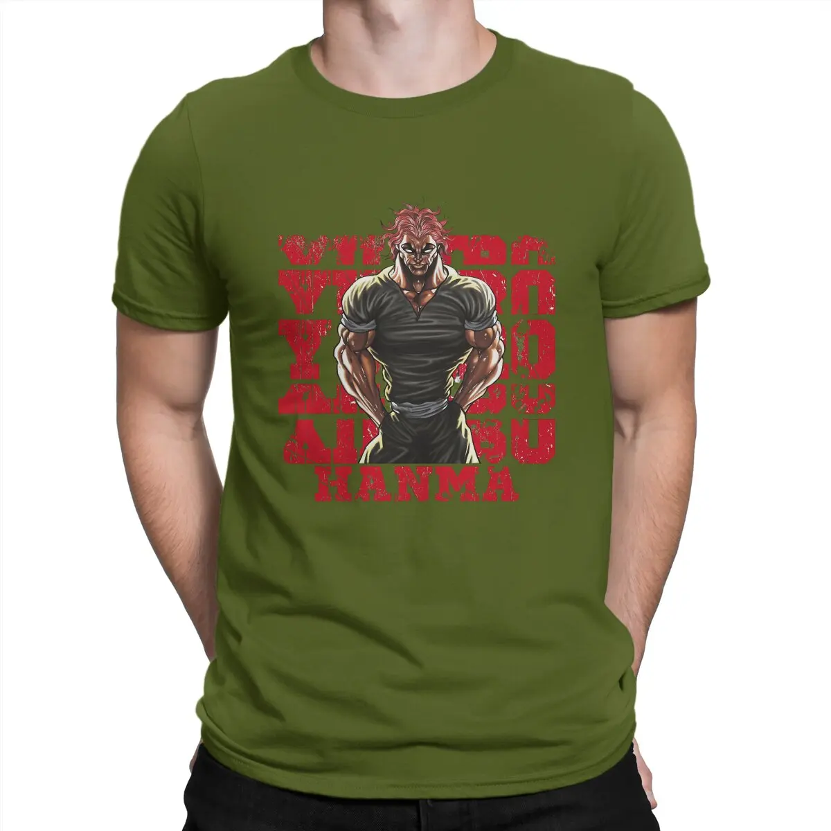 thumbnail image 1 of Yujiro Hanma el luchador Una camiseta especial de fitness BAKI Camiseta casual Cosas para adultos, 1 of 7