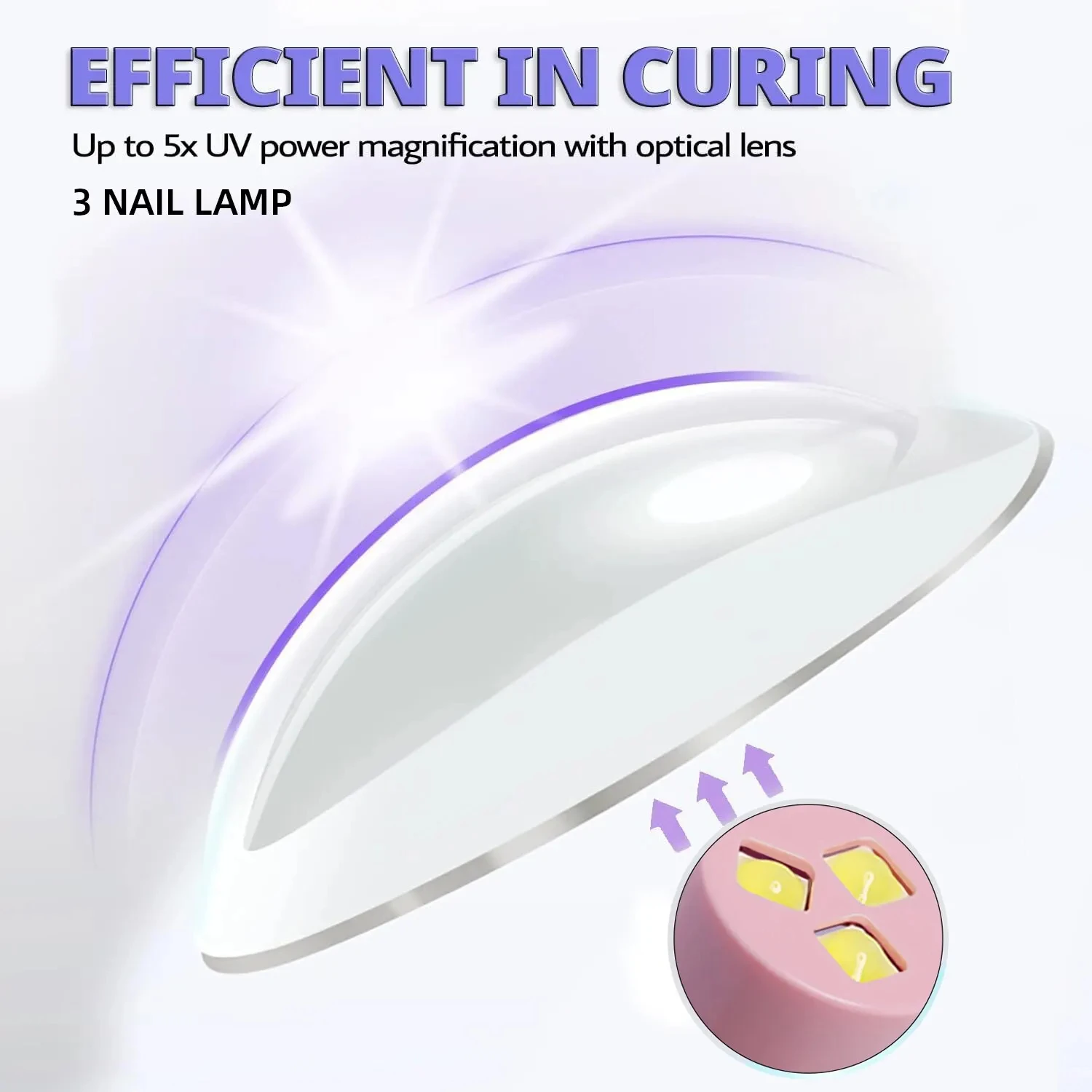 Portable Nail Dryer UV Led Lamp For Manicure Rechargeable Quick Dry Nails Gel Polish Drying Lamp Nail Art Tool Home Salon Use 6
