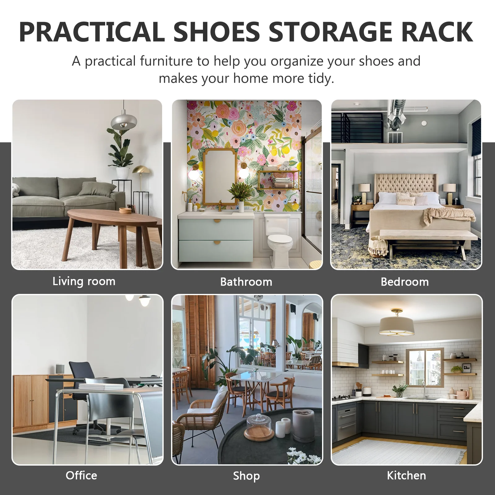 Shoe Rack Porch Storage and Assembly Shoe Rack Stainless Steel 3-Tier Shoe Rack Shoe Shelf Storage Organizer For Closet Entryway 4