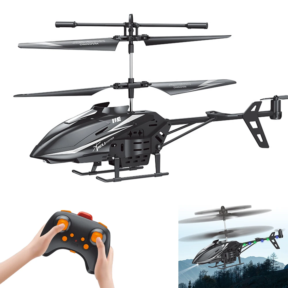 LED 야간 조명 장착 UAV 헬리콥터 장난감, 리모컨 항공기, 유연한 선풍기..