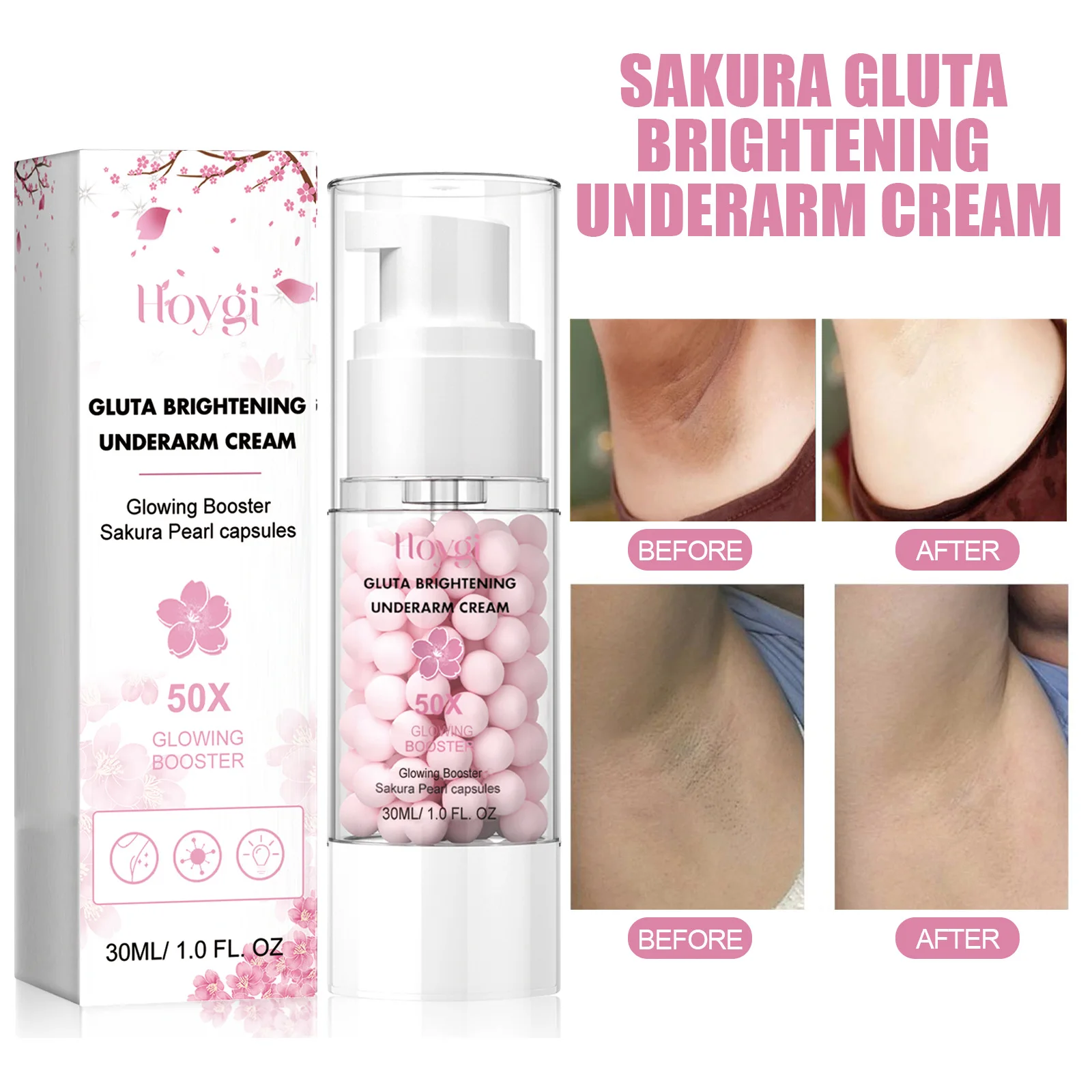 Sakura Whitening Cream Moisturizing Cream Brightening Dull Joints Elbows Armpits Body Moisturizing Remove Black Skin New 2024 2