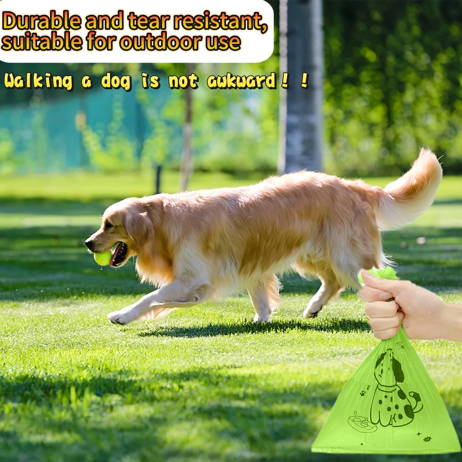 EPI Biodegradable Dog Poop Bags Lavender Scented Pet Poop Bags With Holder Extra Thick Leakproof Dog Poop Bags With Dispenser