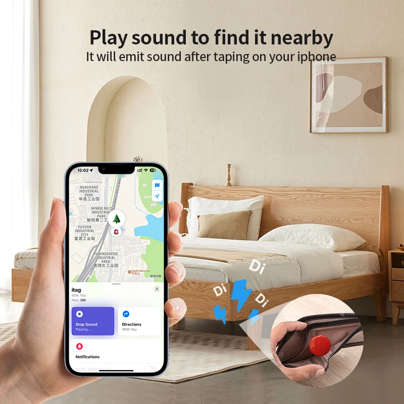 Bluetooth Finder Colorful Mini Smart Tag Bluetooth Finder For Luggage Tracker Works with Apple Find My Item Locator For Key Luggage Backpack