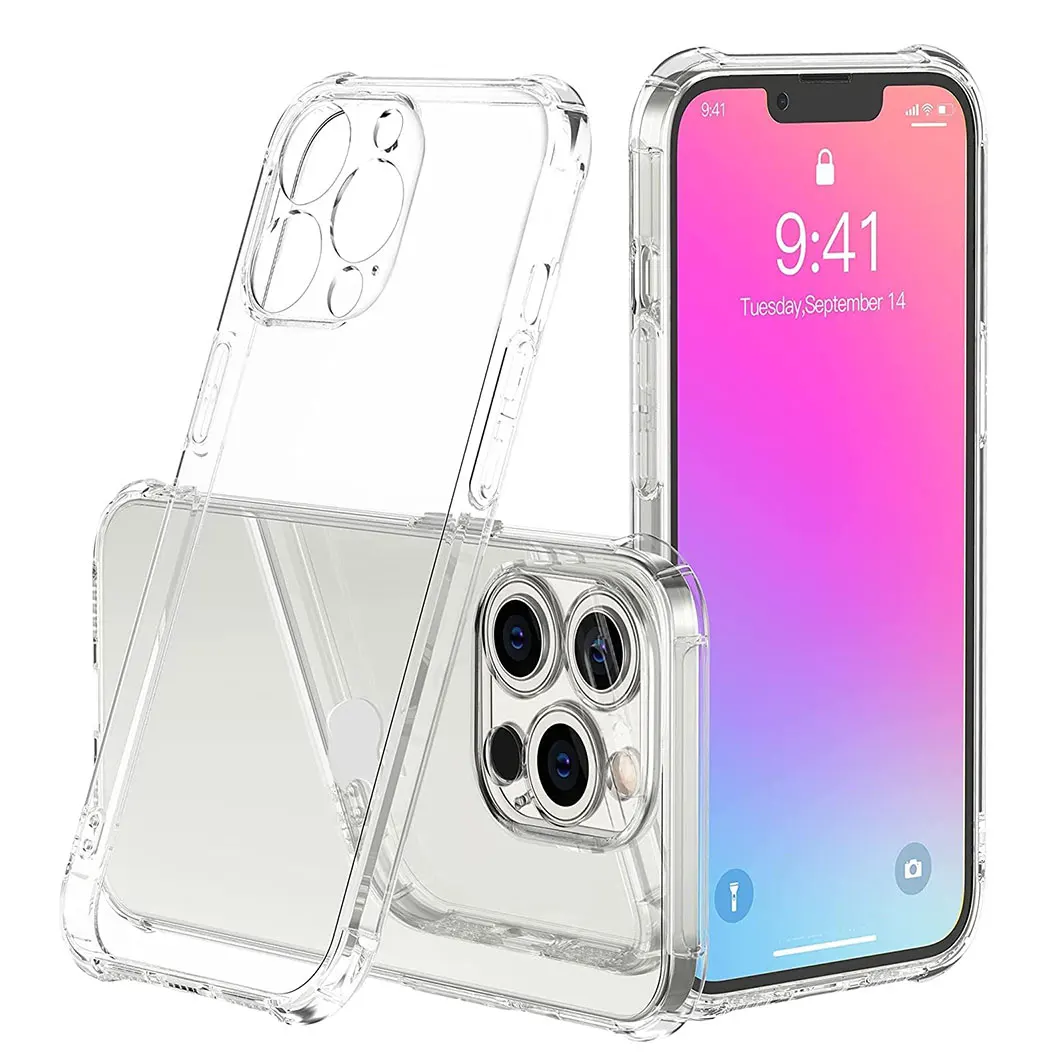 Shockproof Clear Silicone Back Cover Phone Case