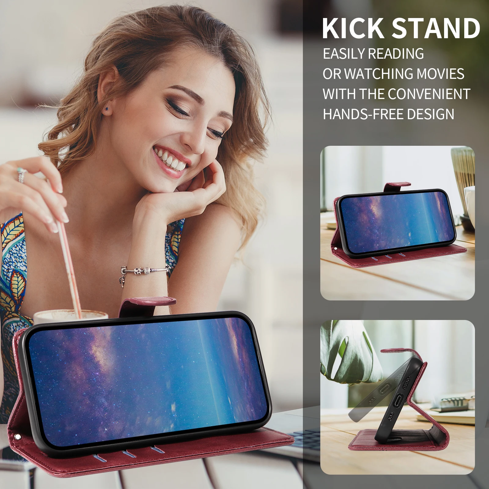 Premium Magnetic Leather Phone Case – Elegant and Durable Protection