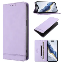 Magnetic Flip Leather Luxury Wallet Phone Case - Book Cover Shell for Vivo X300 Ultra (Purple (RC23))
