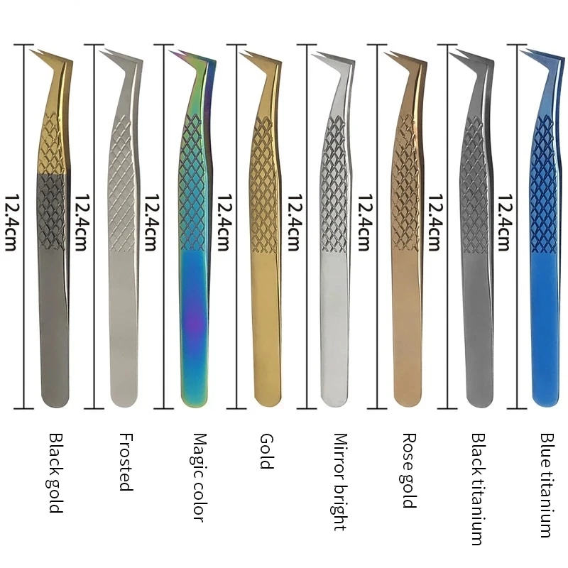 Eyelash Tweezers 1Pcs Stainless Steel High Precision Anti-static for Eyelash Extensions