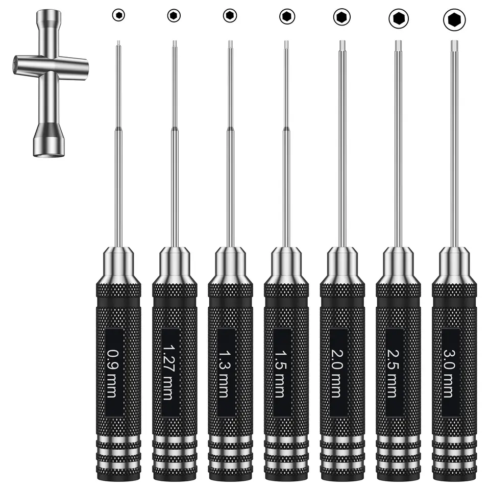 RC Hex Screwdriver Set Allen Driver Hexagon Screwdriver RC Tools 0.9/1.27/1.3/1.5/2.0/2.5/3.0mm Heavy Duty Repair Tool for Model image 7