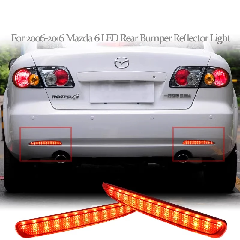 

Suitable For Mazda 6 Rear Bumper Lights, Led Driving Brakes, Flashing Steering, Flowing Water, Rear Bumper Fog Lights, Tail Ligh