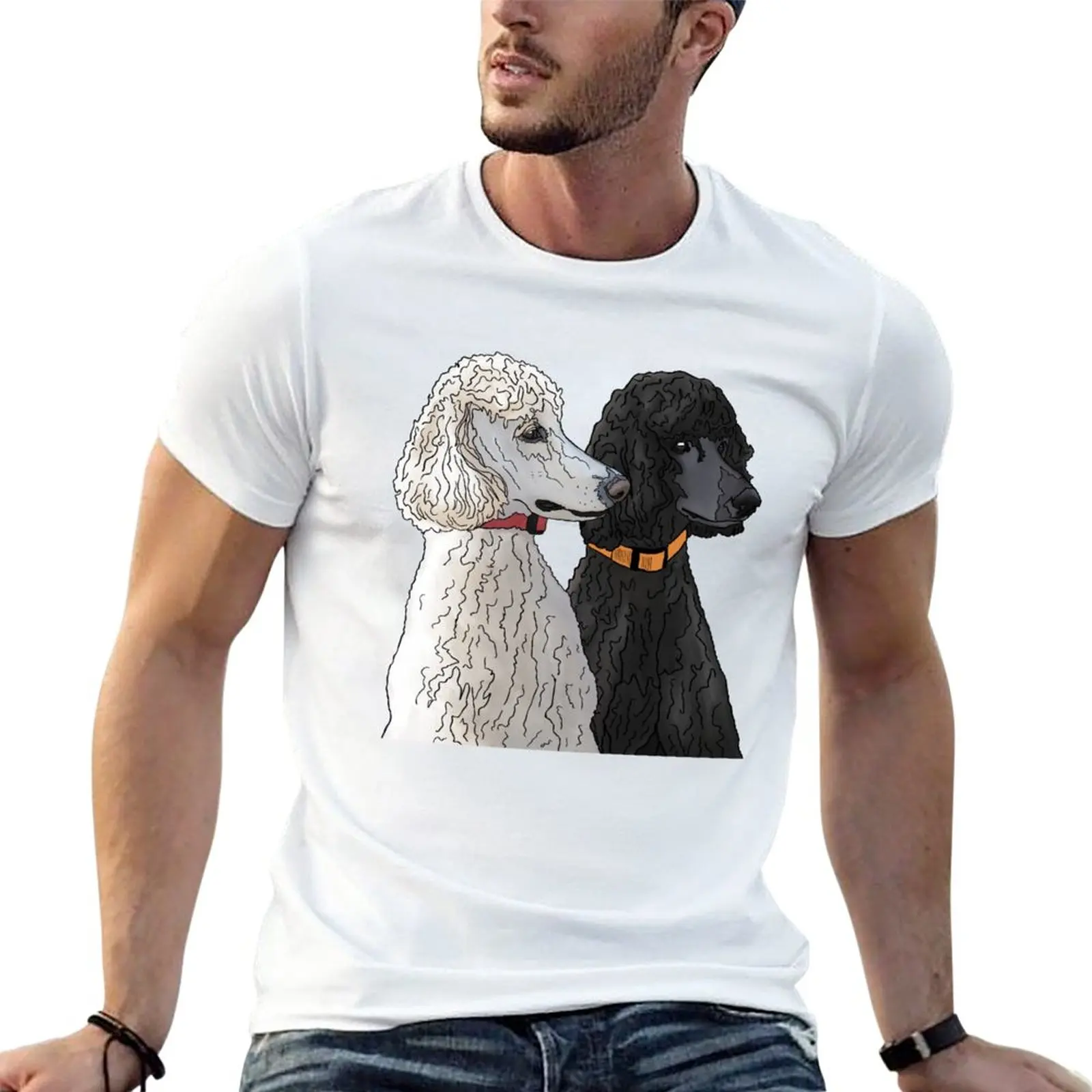 

Pair of Poodles T-Shirt cute tops Aesthetic clothing summer top plain white t shirts men