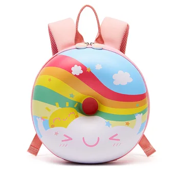 3D Pink Doughnut School Bags Girls Kindergarten Children's Bag Cute Donut Backpack Kids Bag Toddler Boy Mochila Infantil Escolar 1