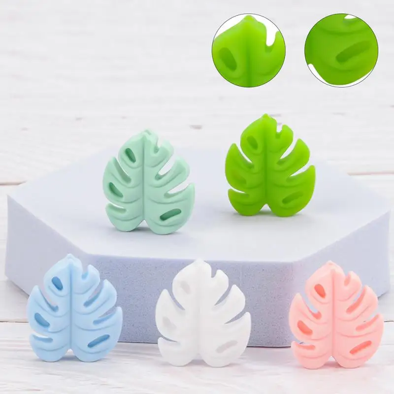 Description Picture 2 of itemNeedle Stoppers Monstera Knitting Silicone Stoppers Stitch Stoppers For Knitting Needles Turtle Backed Bamboo Silicone