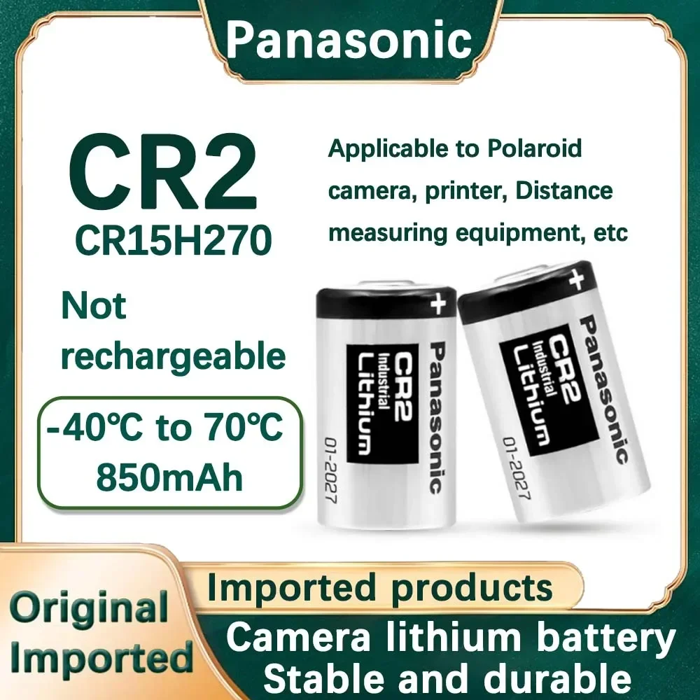1PCS Panasonic CR2 CR15H270Rangefinder 3V Lithium Manganese Battery Polaroid mini 25 Camera Printer Disc Brake Lock GPS Security