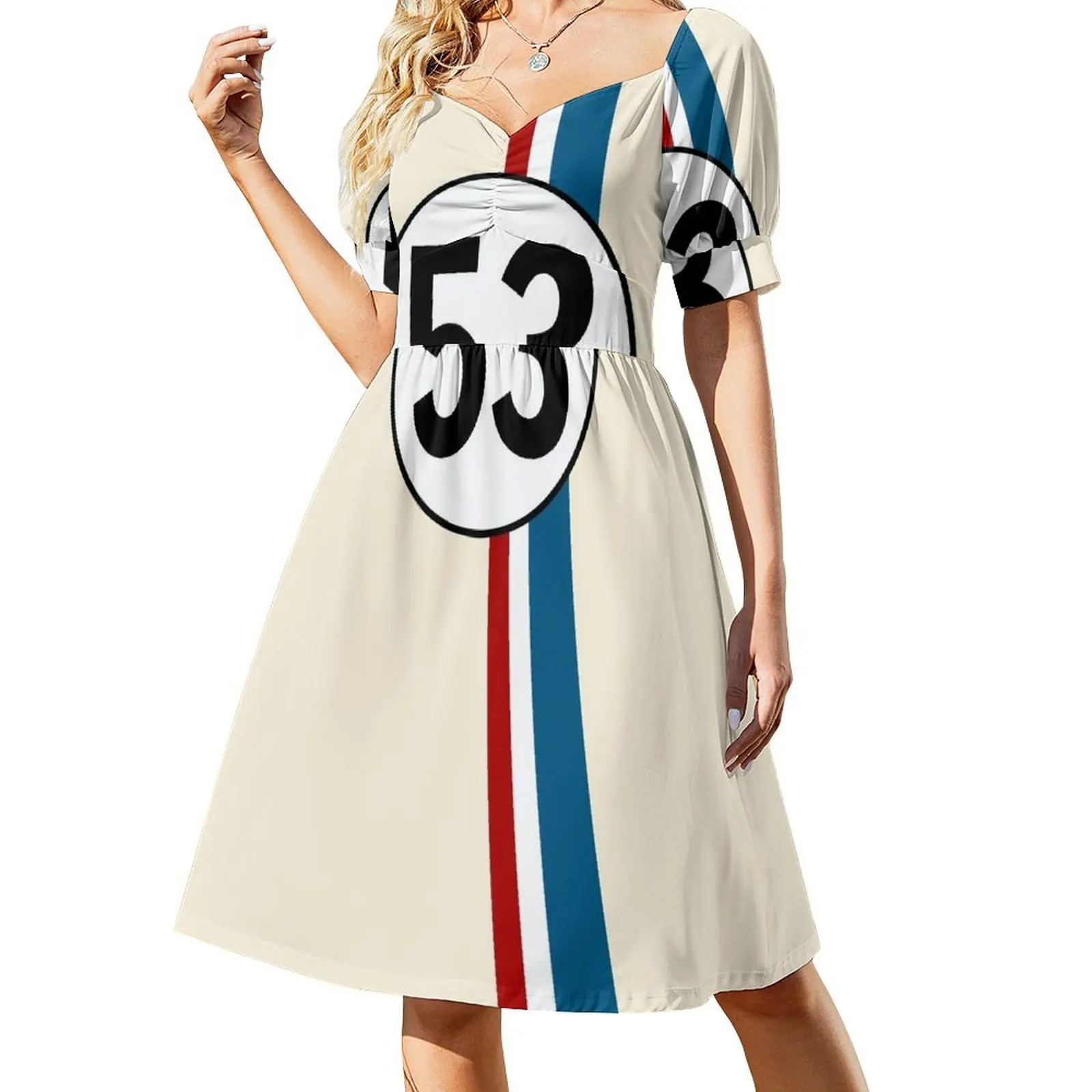 thumbnail image 1 of Vestido Herbie de manga corta, vestidos para mujer , diseñador de lujo, fiesta, vestido elegante para mujer, 1 of 7
