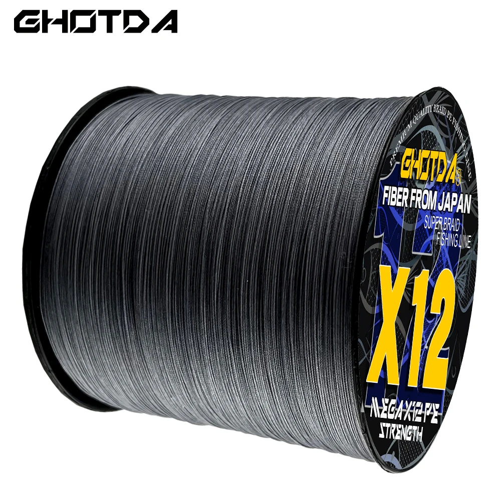 GHOTDA Ocean Boat Fishing Jigger PE Line Weave X12 Braided Fishing Line