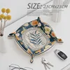 PU Leather Key Plate Desktop Storage Tray Home Decoration Dice Tray key Wallet Coins PU leather folding Storage Box Wholesale 5