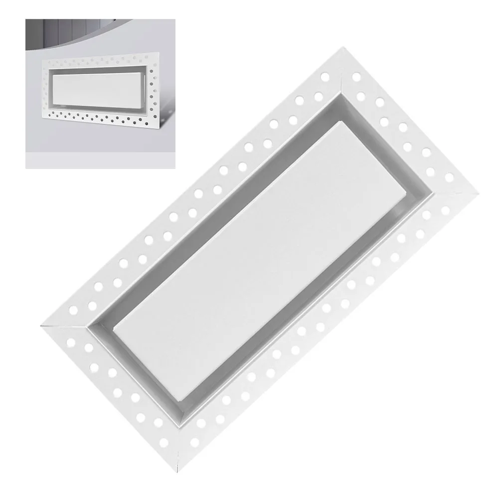 ฝาครอบช่องระบายอากาศแบบฝังผนัง อลูมิเนียมอัลลอยด์ 2026 สำหรับช่องระบายอากาศแบบยิปซัมบอร์ด, ตะแกรงระบายอากาศแบบทาสีได้, เพิ่มประสิทธิภาพการไหลเวียนของอากาศสำหรับใช้ในบ้าน 1