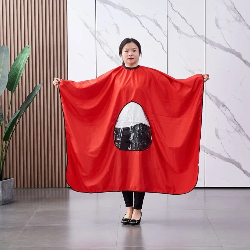 Hairdressing Cape Barber Cape Transparent Viewing Window Waterproof Haircut Cloak Apron Barber Shop Tool haircut cape hairdressing cape