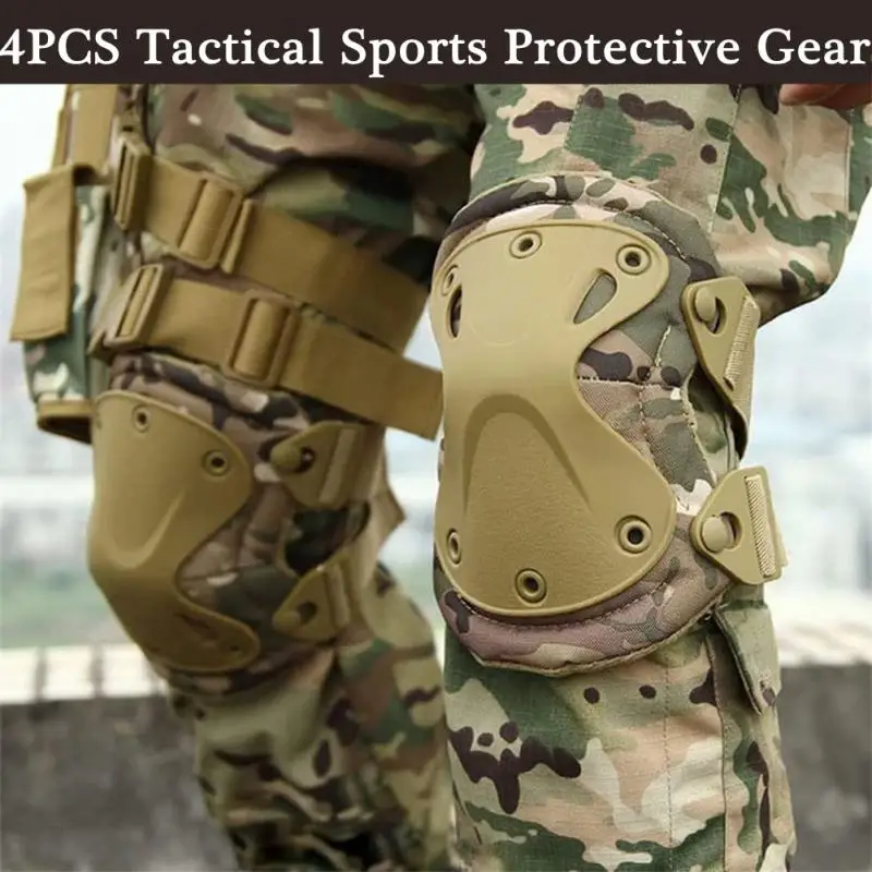 Tanio 4-taktyczne zestaw sprzętu ochronnego kolarstwo sportowe ochraniacze na kolana