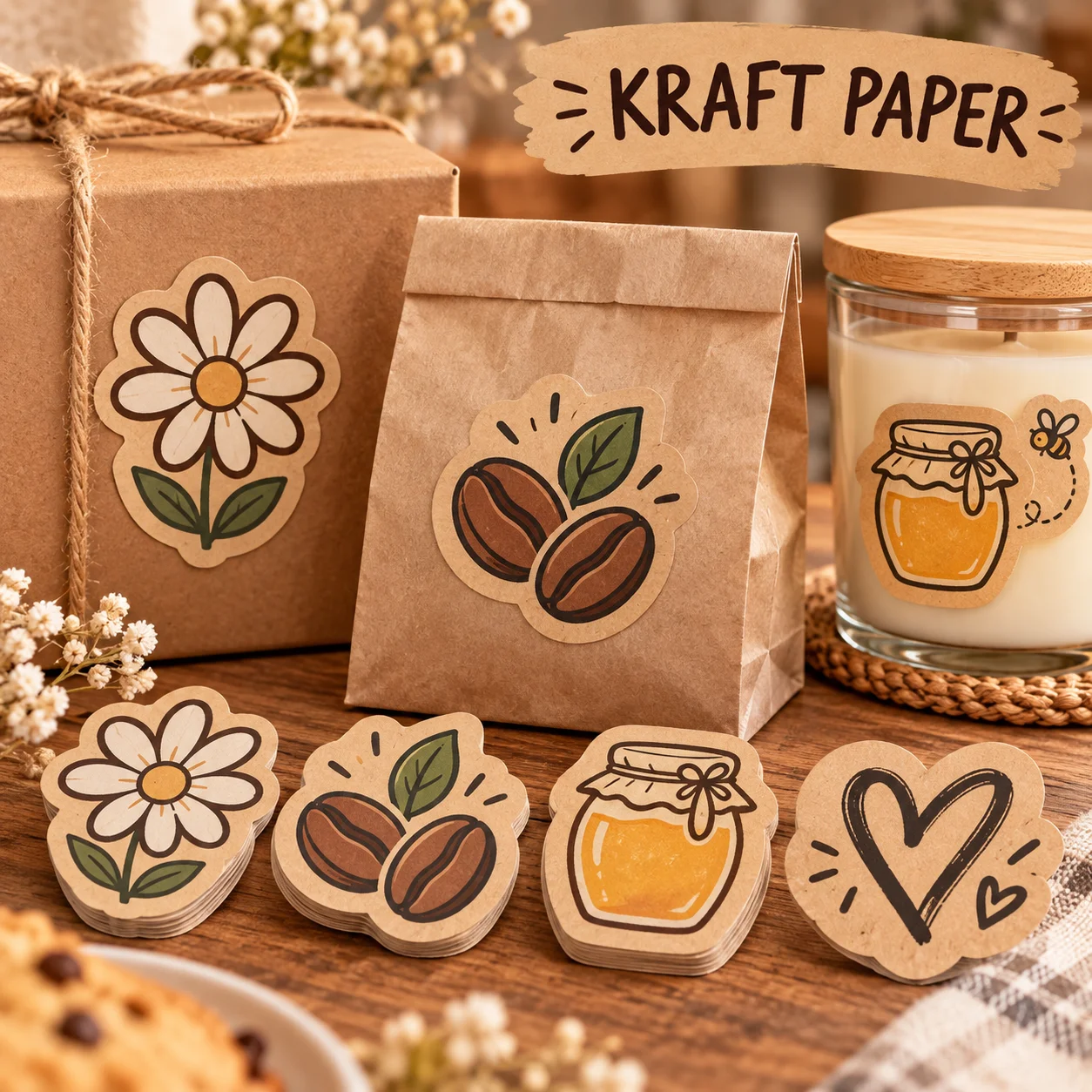 Customized Irregular Stickers in Four Material Options with Logo and Text Personalization