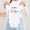 Personalized Name Baby Bodysuit Custom Name Newborn Cute Clothes Toddler Summer Short Sleeve Jumpsuit Unisex Infant Shower Gift