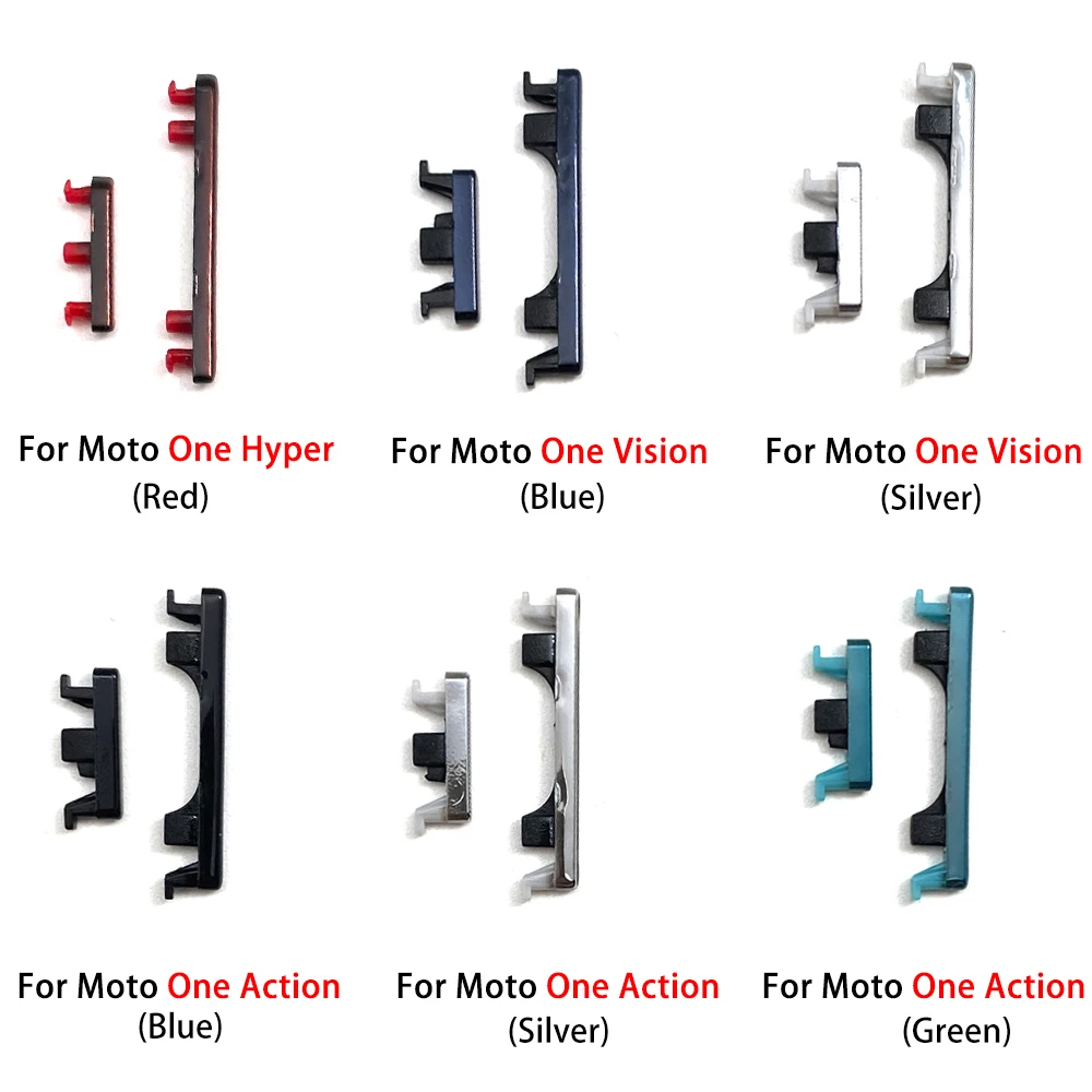 

ON OFF Power Button Volume Up Down Key For Motorola One Vision Action Hyper One Fusion Plus Volume Switch Key Power Side Button