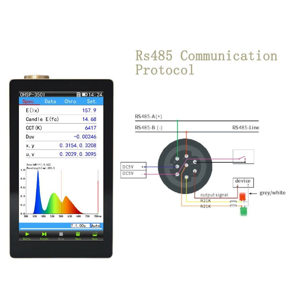 

OHSP350I Spectrometer Colorimeter (INDUSTRIAL VERSION )