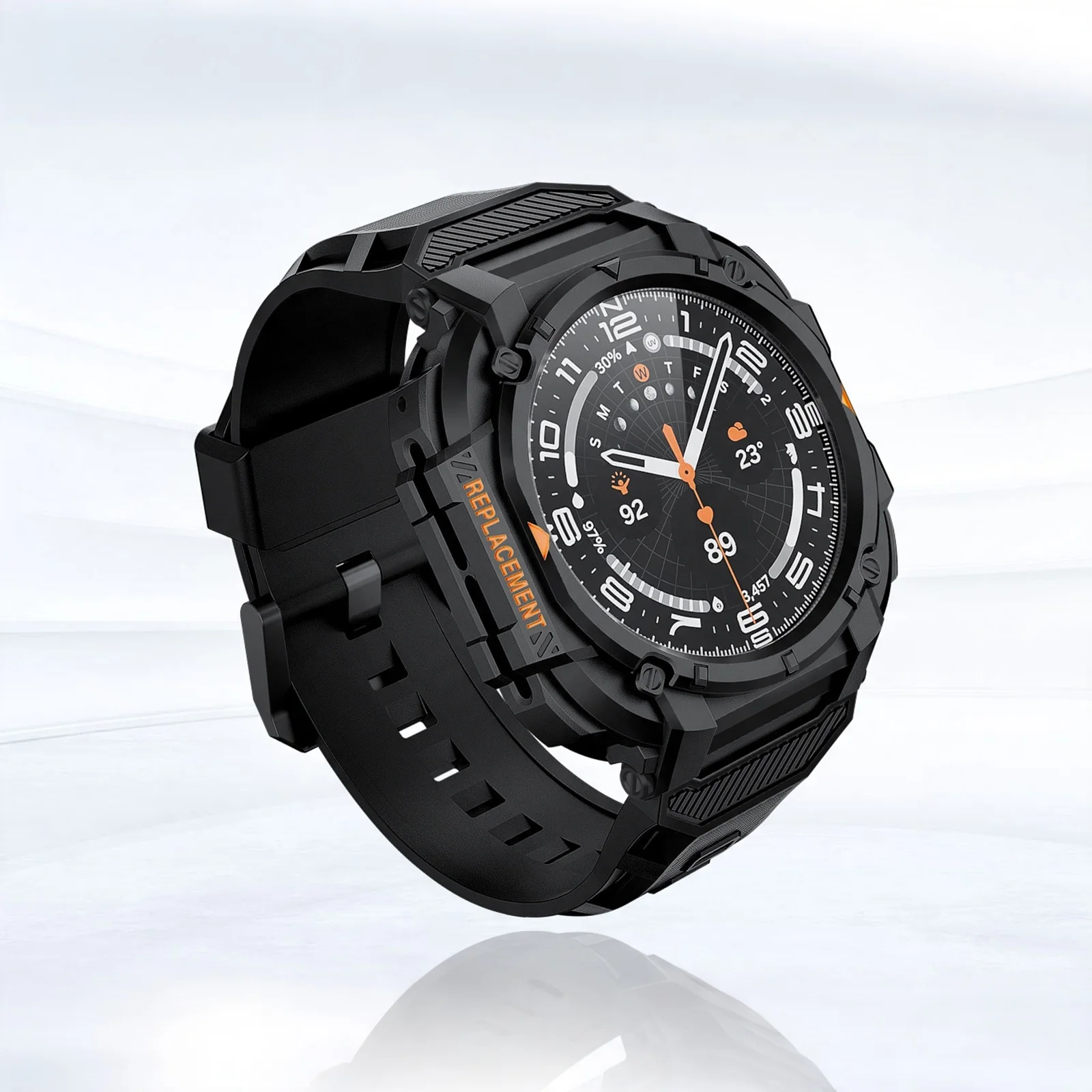 TPU Hollow Out One-Piece Protective Watch Cover with Straps - Premium Accessory