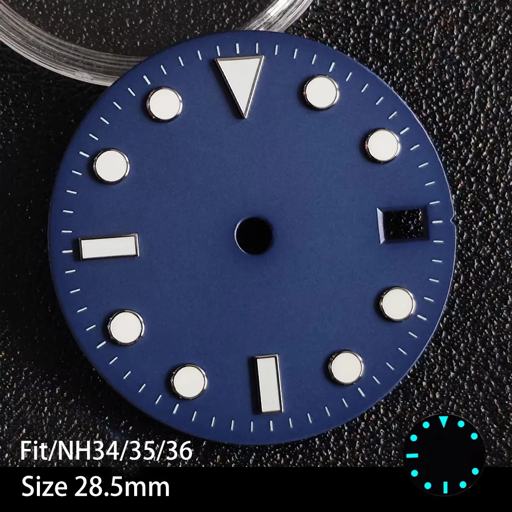 Custom Blue Luminous Multi-Color Calendar Watch Dial Replacement Accessory