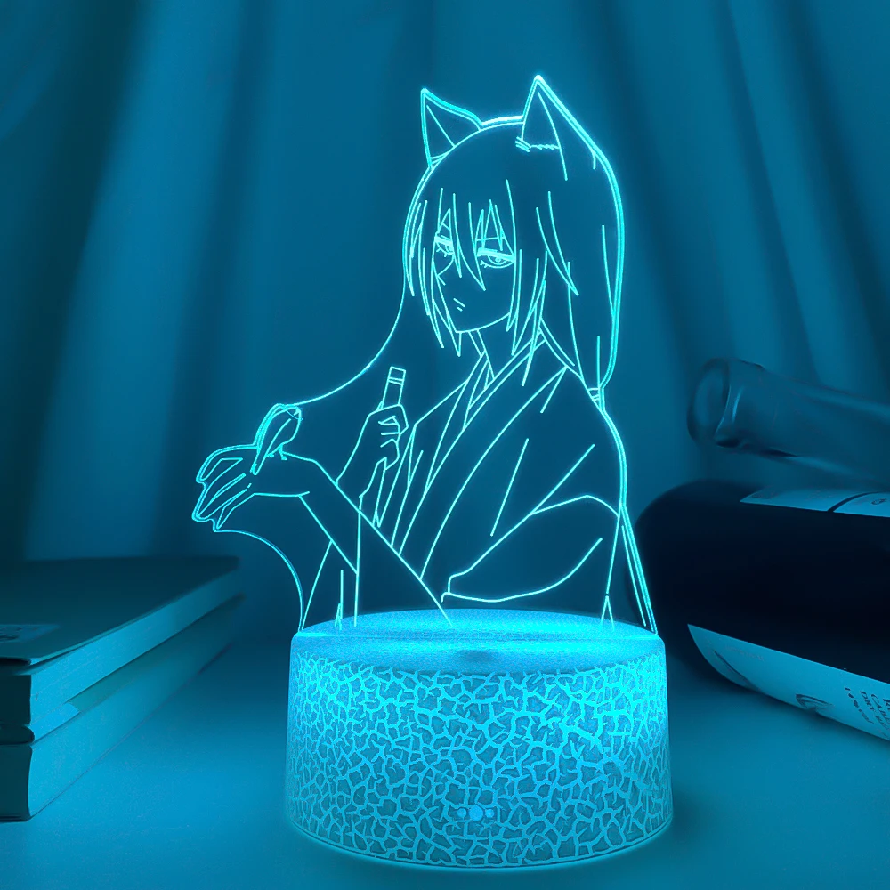 Newest Anime Led Light Kamisama Kiss Tomoe Figure for Bedroom Decor Night Lights Birthday Gift Room 3d Lamp Manga Kamisama Kiss