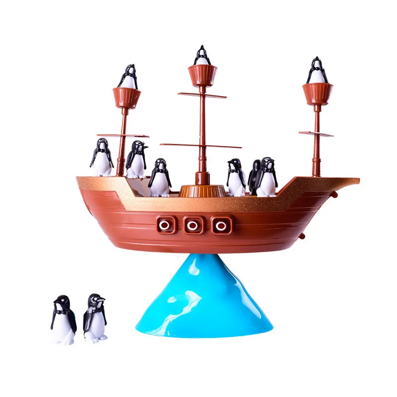 

Kids Toys Penguin Pirate Ships Plastic Model Toys For Children Fun Parent-child Interactive Casual Board Game Birthday Gifts