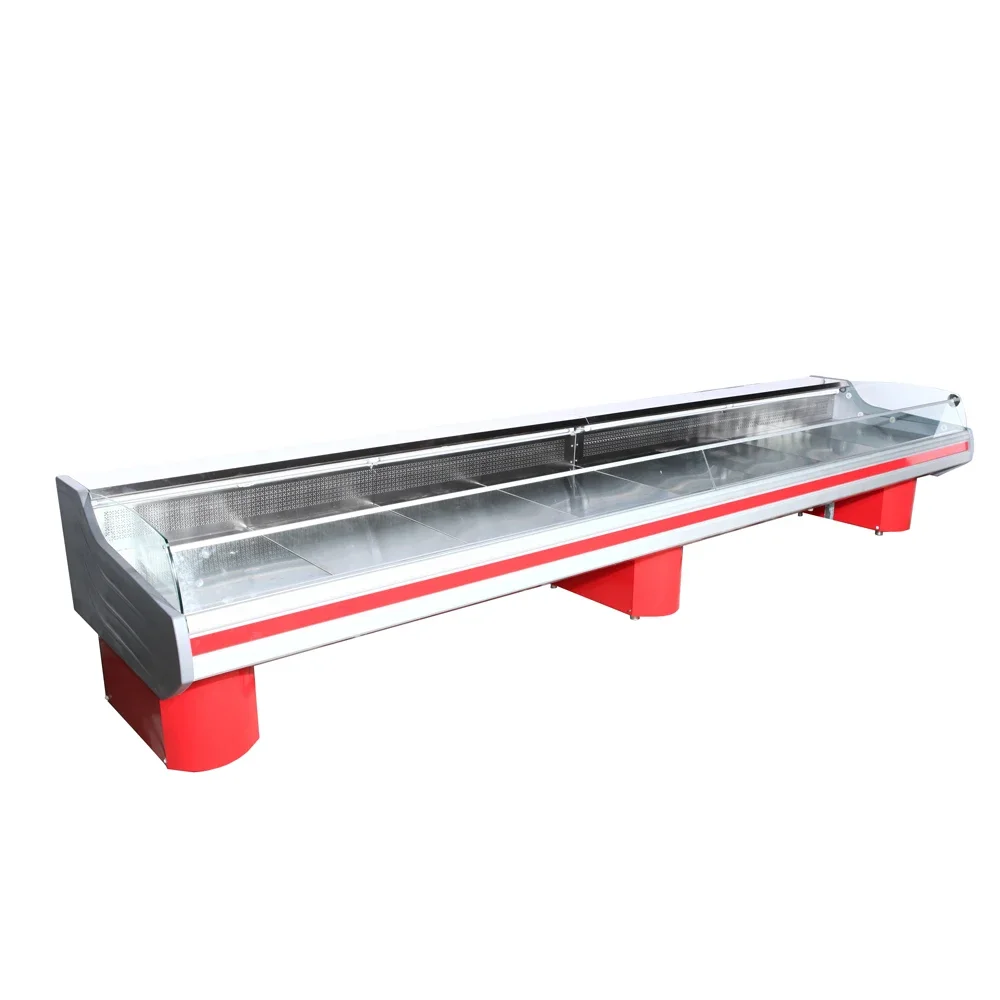 New Commercial Meat Freezer Display Refrigeration Equipment Horizontal Fridge Cooler Refrigerator Showcase For Restaurant