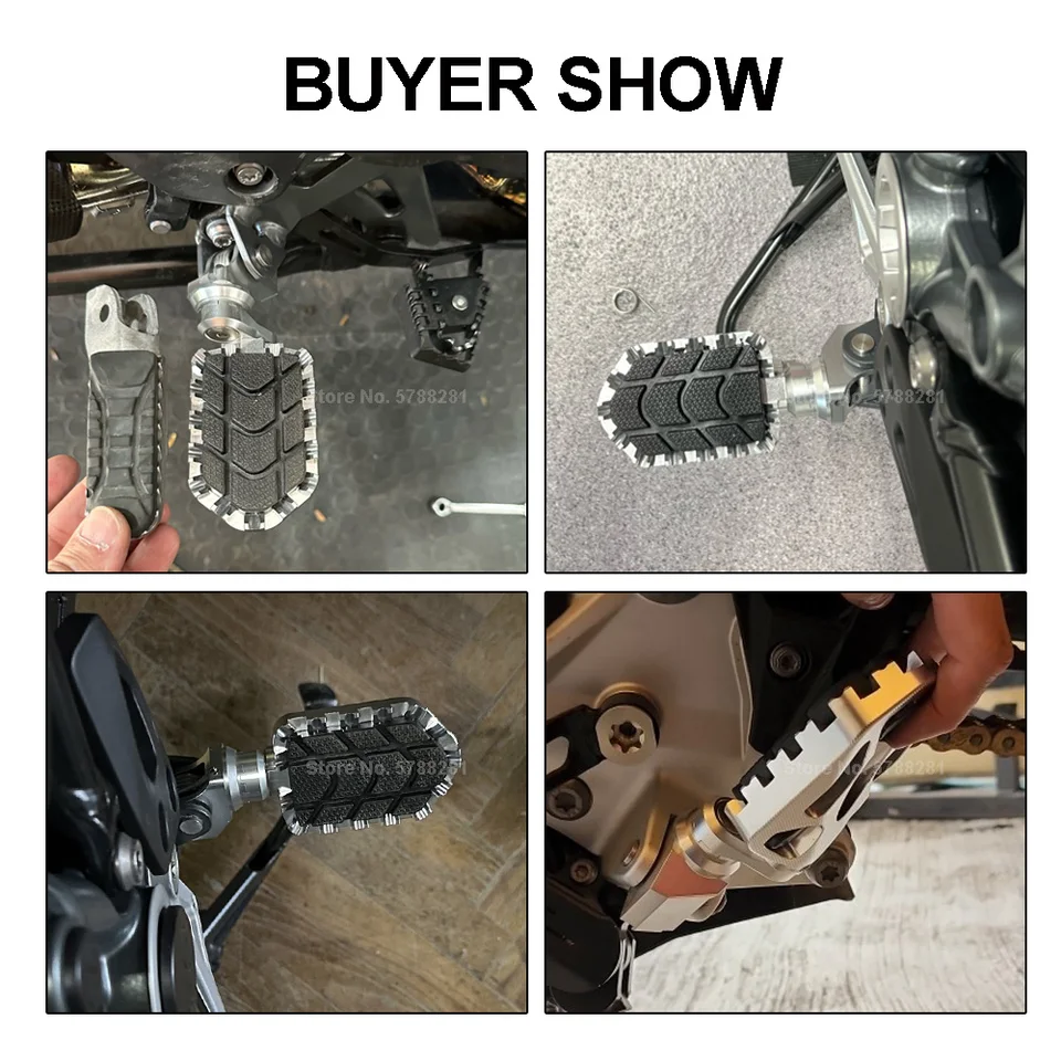 MOQIAOSEIKO Motorrad Fußrasten Klappbar - Für BMW R1250GS, R1200GS, Tiger Explorer