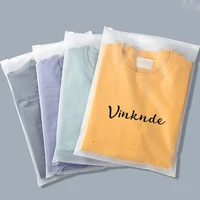 50/100pcs Custom Storage Frosted Zipper Bags Home Clothing Shirts Business Small Business Packaging Product Bags Print Your Logo