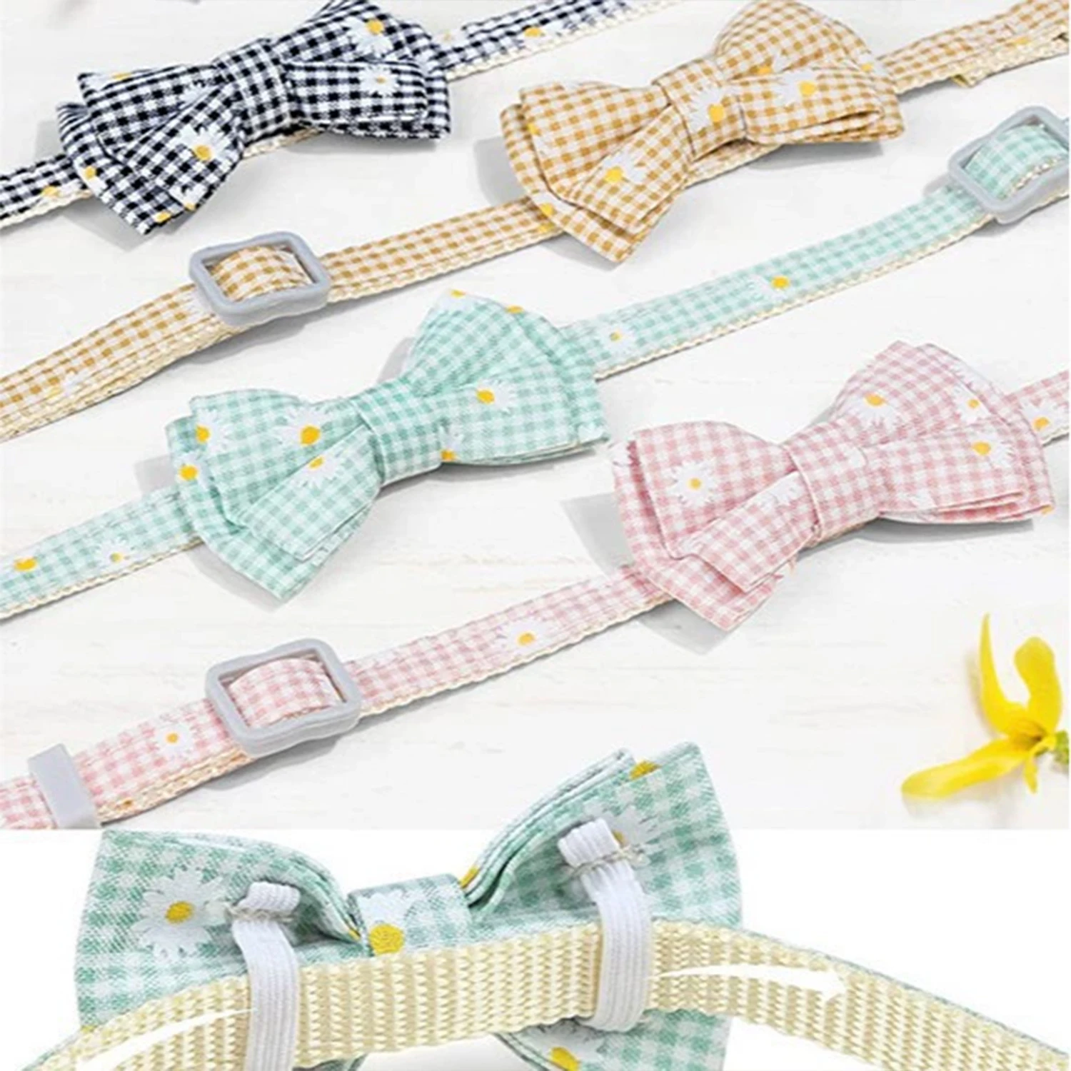 Airtag Case Dog Collar with Bowtie for Cat, Adjustable Collar for Small Dogs kitten, Anti Lost Locator Holder Dog Accessories