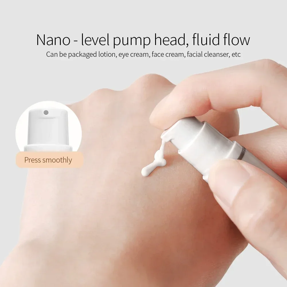 5ml 10ml Clear Airless Cosmetic Cream Pump Bottle Travel Size Dispenser Makeup Container for Cream Gel Lotion Refillable