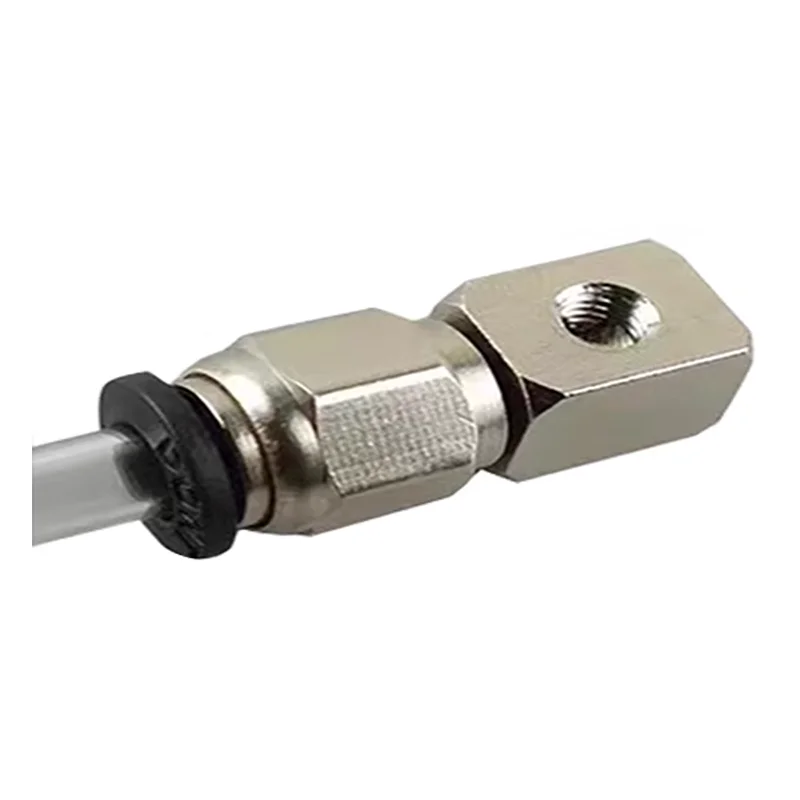 M5-M5-M5 /M-5TA/ M5*0,8 Messing 3-Wege 4-Wege-Verbindung Pneumatischer Schlauchanschluss 13*10*10 Metallanschlüsse M5 Kupfer vernickelte Verbindung – Detail 5