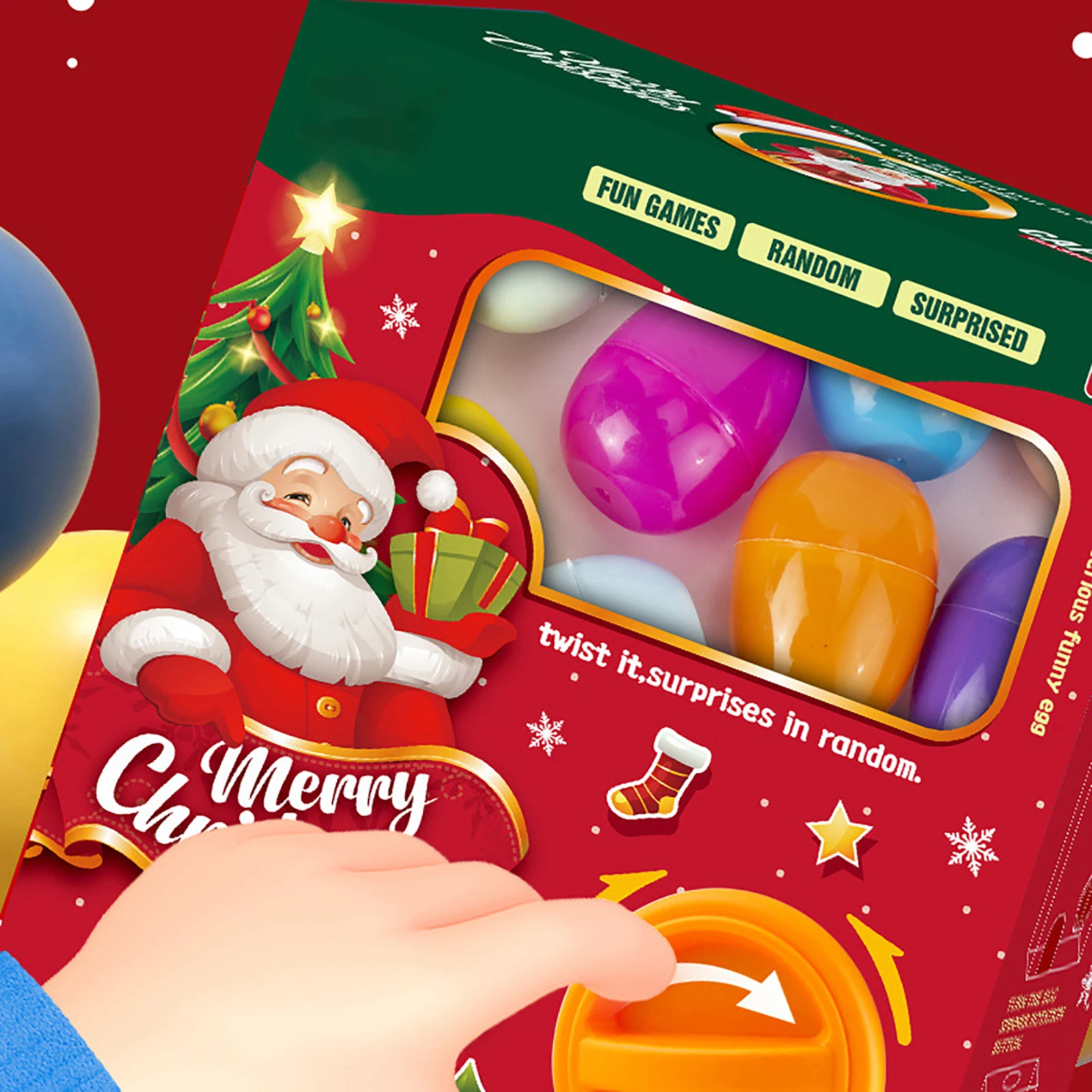 Surprise Egg Twisting Machine Gift Blind Box Children'S Christmas Toys Christmas Surprise Party Blind Box Gift Navidad