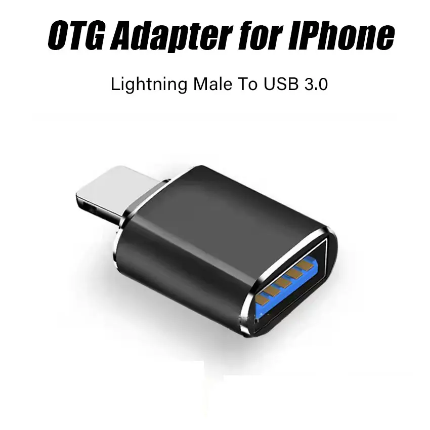 

1-2pcsOTG Adapter Lightning to USB 3.0 Mobile Phone USB Drive Converter For Macbook Oneplus Xiaomi SamsungPOCO Phone Accessories
