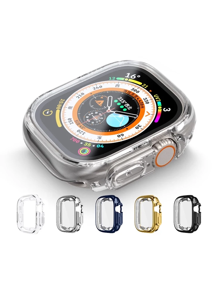 Ultra Protective Soft TPU Bumper Cover Case for Apple Watch with Screen Protector