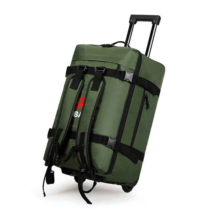 Neuer multifunktionaler Herren-Kompressionsrucksack mit Rollen, großem Fassungsvermögen, wasserdicht, ideal für Reisen und Camping._voghion.com