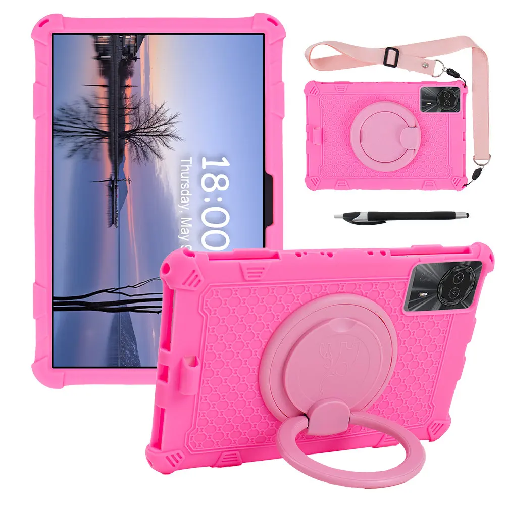 Soft Bubble Rotating Stand Shockproof Kids Tablet Case,