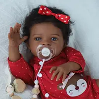 Risbecko 20 Inch Lifelike Black Reborn Baby Doll - African American Soft Cloth Body Doll - Birthday Gift/Christmas Gift 3