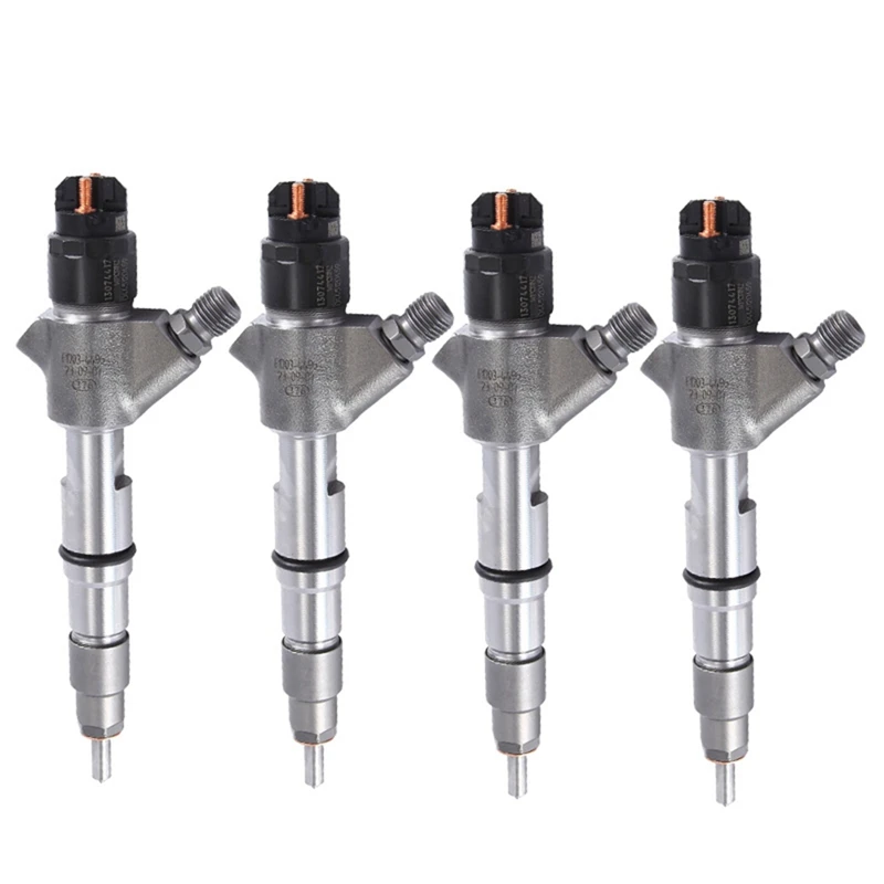 

4PCS 0445120459 Car Accessories Component Parts New Diesel Fuel Injector For Weichai