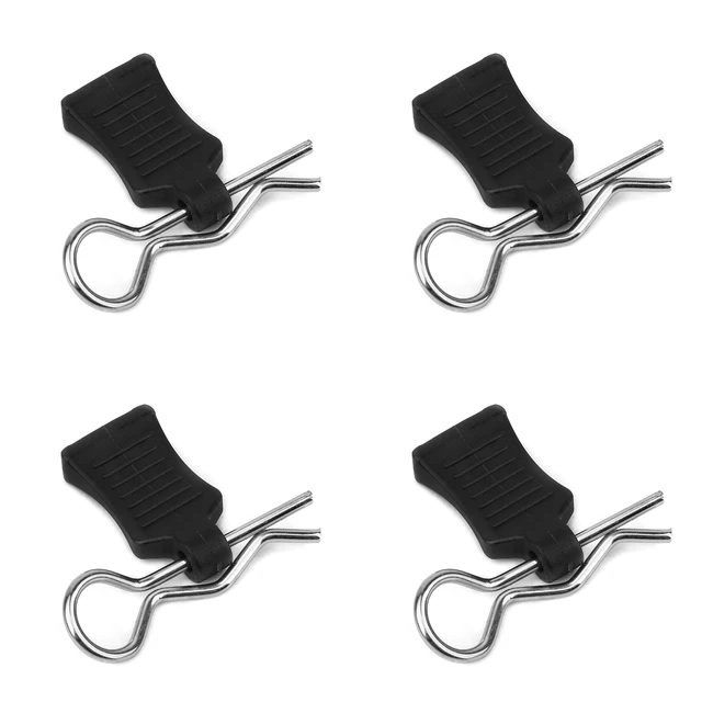 RC Body Clips With Pull Tabs - Set Of 4, Navy Blue, Fits 1/10 & 1/12 Scale RC Cars (Traxxas, Axial, Redcat, Losi & More)